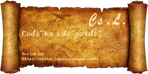 Csóka László névjegykártya