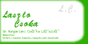 laszlo csoka business card